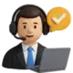 Icon of a person speaking with a chat bubble, for Ajeet Singh's web and tech consultation services.